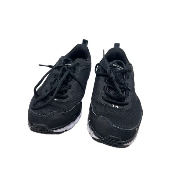 Under Armour Charged Assert 9 4E Wide Black White Mens 8 - Picture 1 of 7